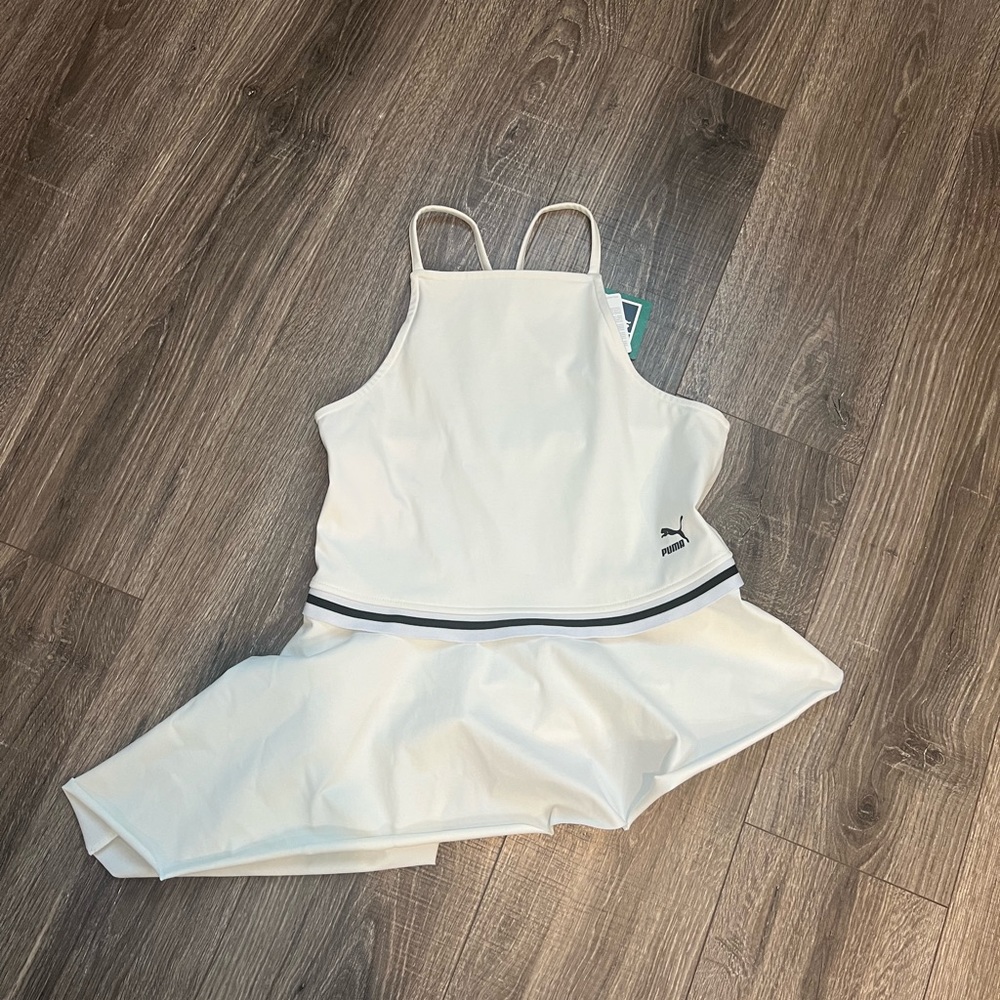 NWT White Puma Tennis top size L